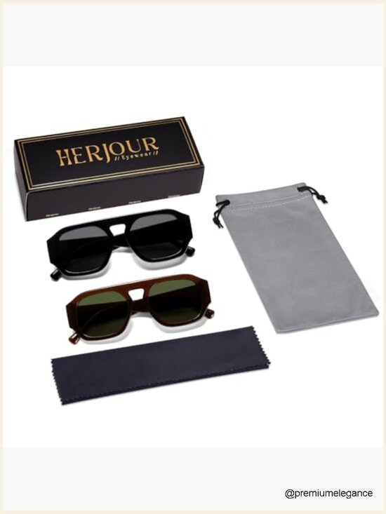 Polarized Retro Square Sunglasses UV400 Protection main image 4